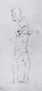 左に立つ戦士 作： Ferdinand Hodler